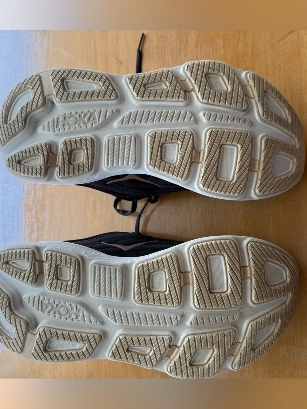 Hoka Women’s Black and White Bondi 9 Running Shoes